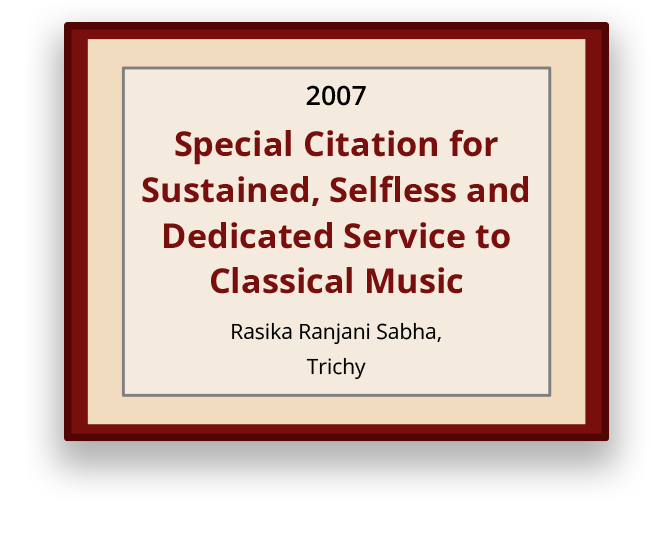 Citation for Selfless service