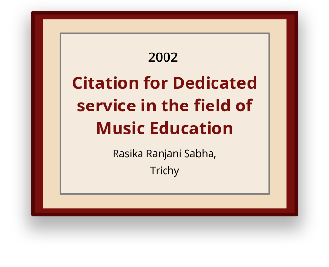 Citation for dedicated service