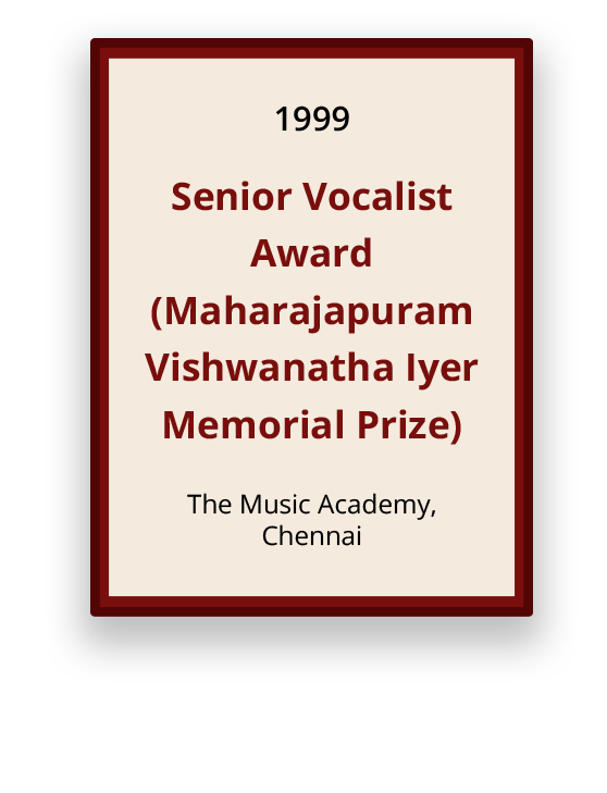 Senior Vocalist Award