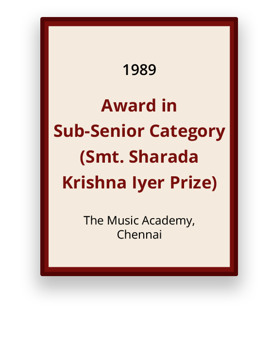 Sub Senior Category Award